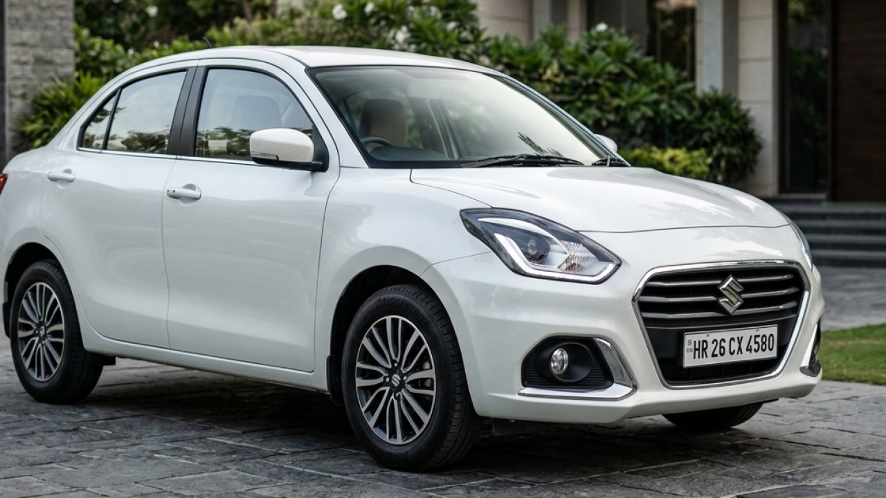 Swift Dzire — Side & Alloy Stance
