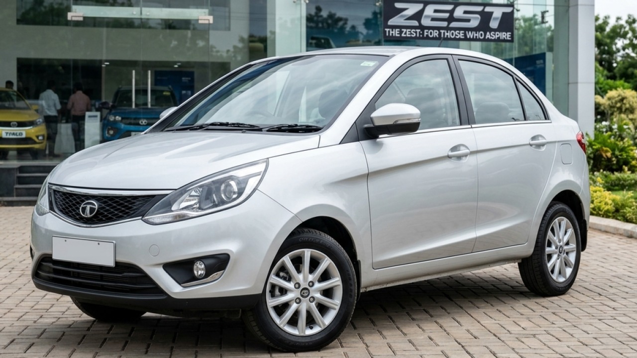 Tata Zest — Side & Alloy Stance